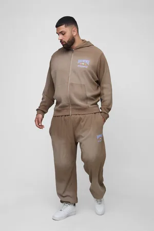 Boohoo Chándal Plus De Tela Gofre Con Lavado De Ácido Y Capucha Con Estampado Gráfico