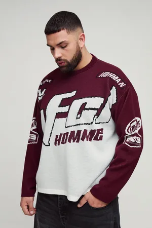 Boohoo Camiseta Plus Oversize De Manga Larga Y Punto Con Estampado De Motociclismo
