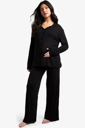 Boohoo Pijama Premamá De Pantalón Largo Y Camisa De Manga Larga