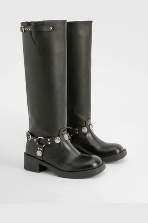 Boohoo Botas De Caña Alta Estilo Western Con Hebilla
