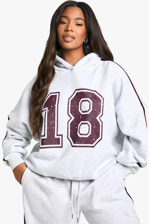 Boohoo Sudadera Plus Oversize Con Capucha Y Estampado De New York
