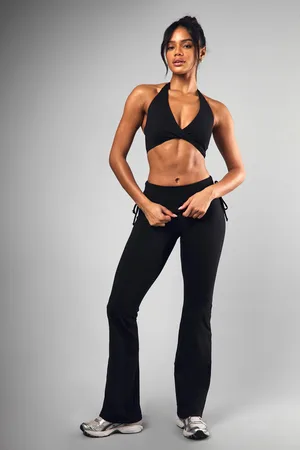 Boohoo Leggings Dsgn Studio De Campana Súper Suaves Con Lateral Fruncido