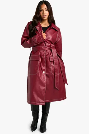 Boohoo Gabardina Petite Con Costuras En Contraste