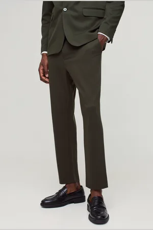 Boohoo Pantalón Entallado Ajustado De Tela Jersey Con Cintura Fija