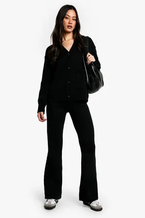 Boohoo Conjunto Coordinado Tall De Pantalón De Campana Y Cárdigan