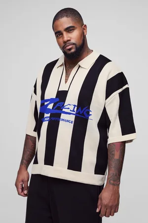 Boohoo Polo Plus Recto De Punto Con Estampado De Motociclismo