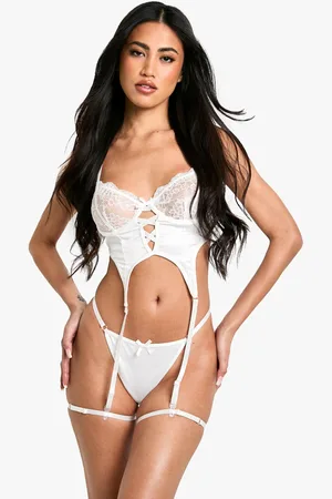 Boohoo Liguero De San Valentín De Raso Y Encaje