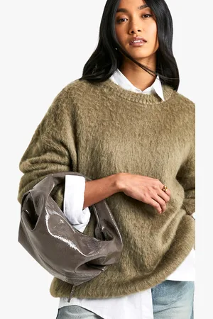 Boohoo Bolso De Mano Holgado Texturizado De Charol
