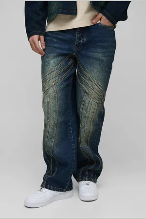 Boohoo Vaqueros Holgados Sin Tratar Efecto Vintage Con Paneles