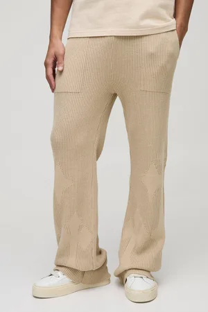 Boohoo Pantalón Deportivo Ajustado De Campana Y Canalé De Punto Cruzado