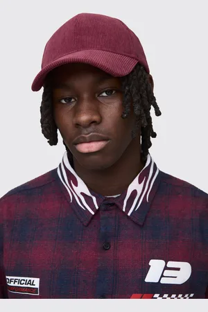 Boohoo Gorra Lisa De Tela Burdeos