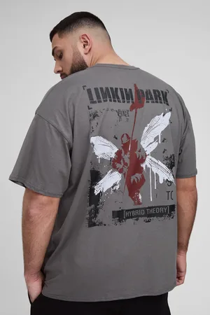 Boohoo Camiseta Plus Oversize Con Lavado A La Piedra Y Estampado De Linkin Park