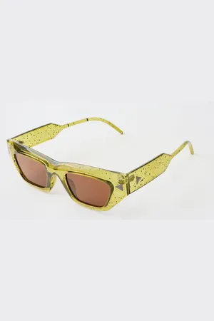 Boohoo Gafas De Sol De Plástico Amarillas Con Salpicaduras