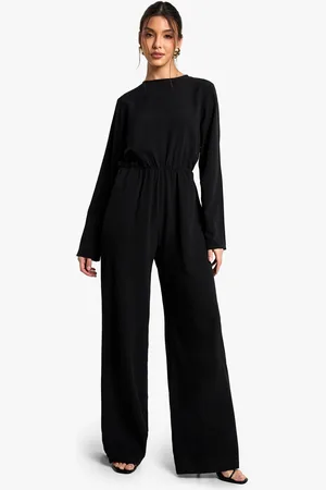 Boohoo Mono Largo Estilo Blusón Con Escote Oblicuo