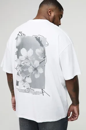 Boohoo Camiseta Plus Oversize Man Con Estampado De Flores En La Espalda