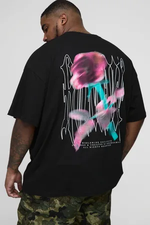 Boohoo Camiseta Plus Oversize Con Estampado De Rosa Gótica