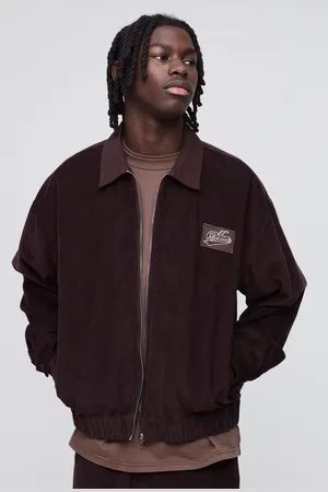 Boohoo Chaqueta Bomber Oversize Recta De Pana Con Emblema Universitario