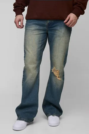 Boohoo Vaqueros Tall De Campana Rotos Sin Tratar
