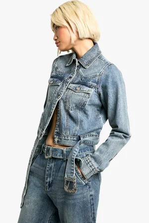 Boohoo Chaqueta Vaquera Estilo Western Con Hebilla