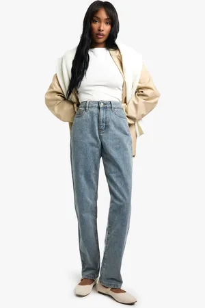 Boohoo Vaqueros Básicos De Tiro Alto Y Pernera Recta