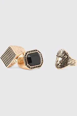 Boohoo Anillo Dorado Con León