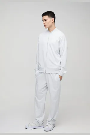 Boohoo Conjunto Básico De Pantalón Deportivo Recto Y Chaqueta Bomber Ligera Holgada