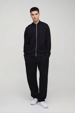 Boohoo Conjunto Básico De Pantalón Deportivo Recto Y Chaqueta Bomber Ligera Holgada
