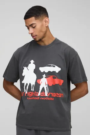 Boohoo Camiseta Oversize Con Estampado Gráfico De Coche Western