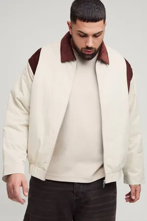 Boohoo Chaqueta Plus Acolchada De Pana Con Cuello En Contraste