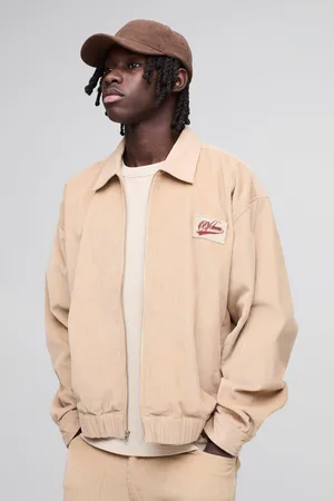 Boohoo Chaqueta Bomber Oversize Recta De Pana Con Emblema Universitario