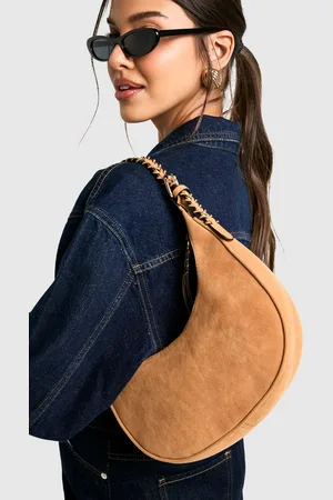 Boohoo Bolso De Hombro De Ante Sintético Con Costuras