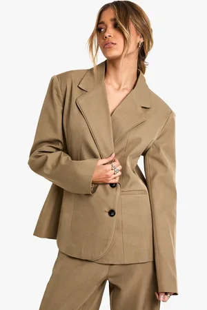 Boohoo Americana Entallada Cruzada Con Botones