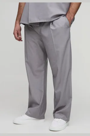 Boohoo Pantalón Plus Entallado Plisado Con Cinturón
