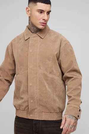Boohoo Chaqueta Harrington Tall Recta De Ante Sintético