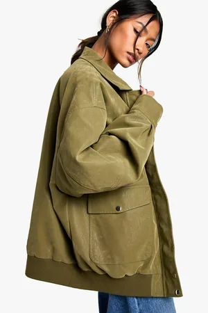 Boohoo Chaqueta Bomber Oversize De Cuero Sintético