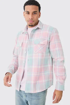 Boohoo Sobrecamisa De Cuadros Color Pastel