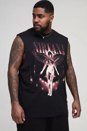 Boohoo Top Sin Mangas Plus Con Estampado De Nirvana
