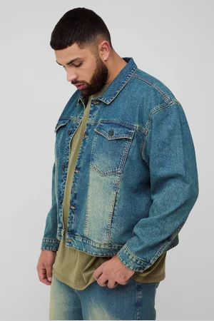 Boohoo Chaqueta Plus Vaquera Oversize Recta Rota