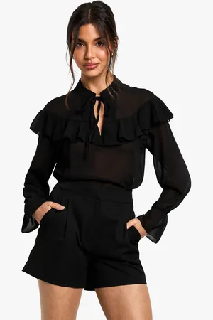 Boohoo Blusa Con Volante