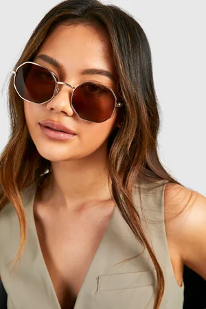 Boohoo Gafas De Sol Hexagonales Con Montura Metálica