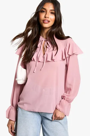 Boohoo Blusa Con Volante