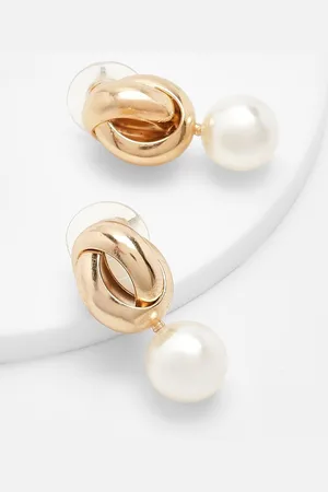 Boohoo Pendientes Dorados Con Perlas