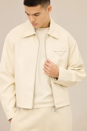 Boohoo Chaqueta Bomber Recta Texturizada Con Cuello De Cuero Sintético
