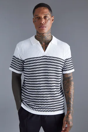 Boohoo Polo De Punto Con Rayas Y Escote De Pico