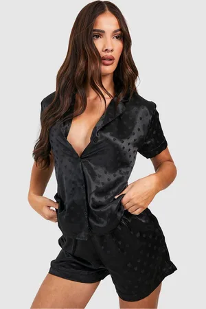 Boohoo Pijama Corto De Jacquard Con Corazones