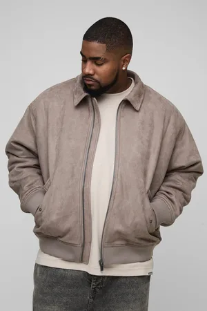 Boohoo Chaqueta Plus Harrington Oversize Recta De Ante Sintético