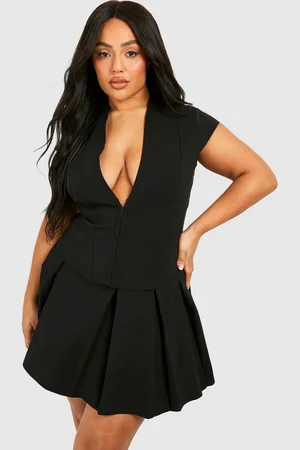 Boohoo Minifalda Plus Plisada