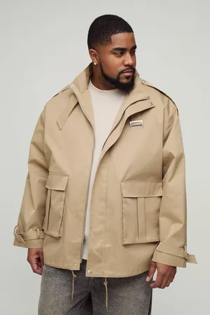 Boohoo Gabardina Plus Oversize Recta Cargo