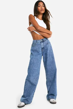 Boohoo Vaqueros Básicos De Pernera Ancha