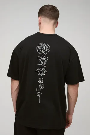 Boohoo Camiseta Tall Oversize Con Estampado De Dibujo De Flores